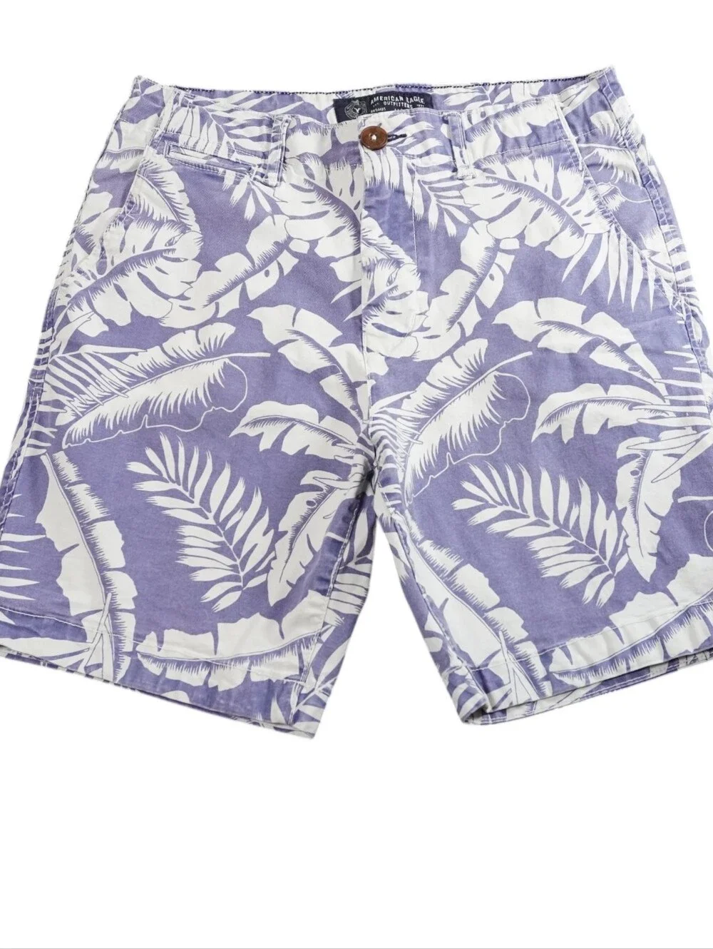 American Eagle Tropical Palm Print Chino Shorts Size 30